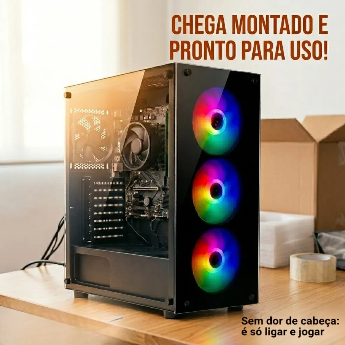 Pc Computador Cpu Gamer Amd Ryzen 5 5600gt 16gb Ssd 480gb - R$ 3.137,4