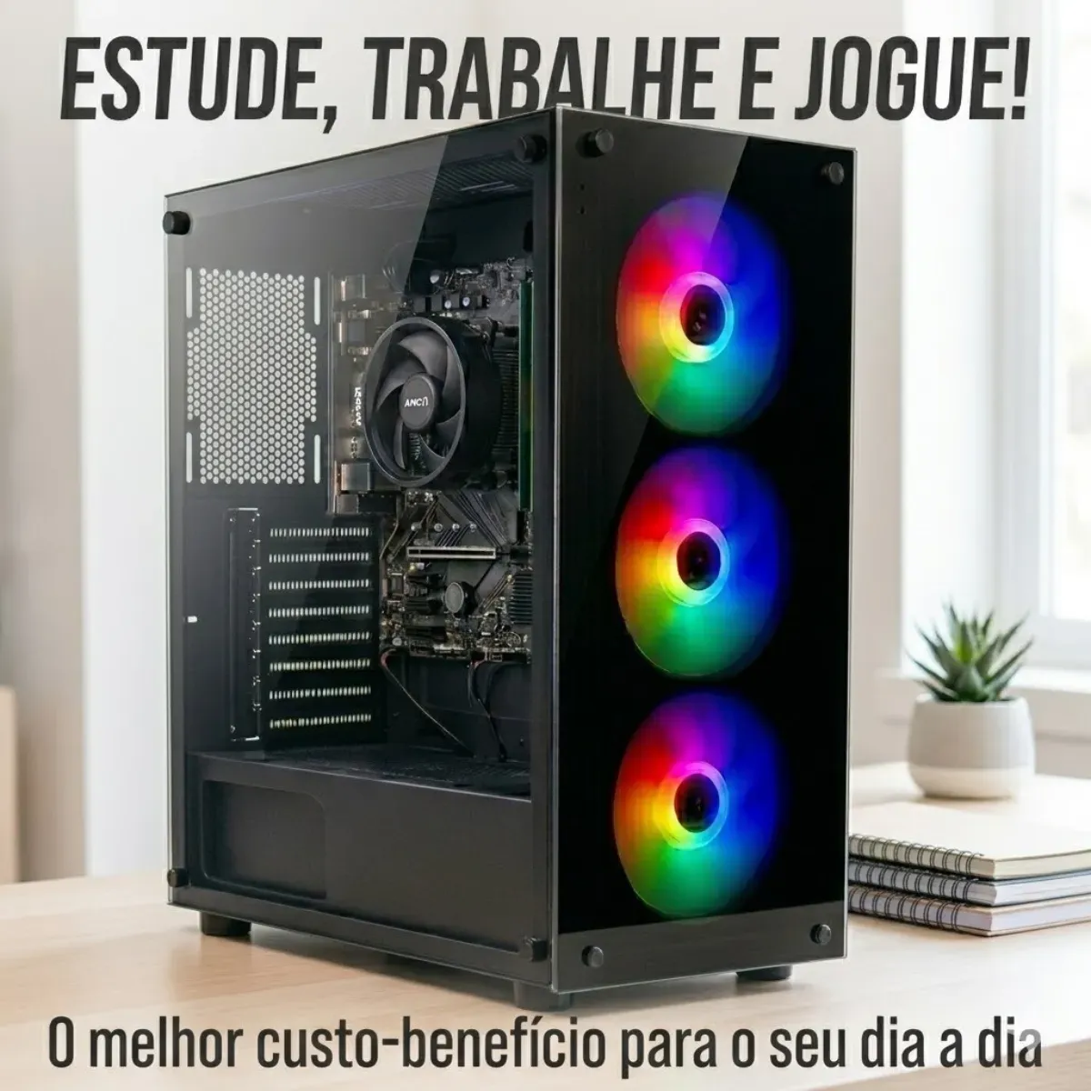Pc Computador Cpu Gamer Amd Ryzen 5 5600gt 16gb Ssd 480gb - R$ 3.137,4