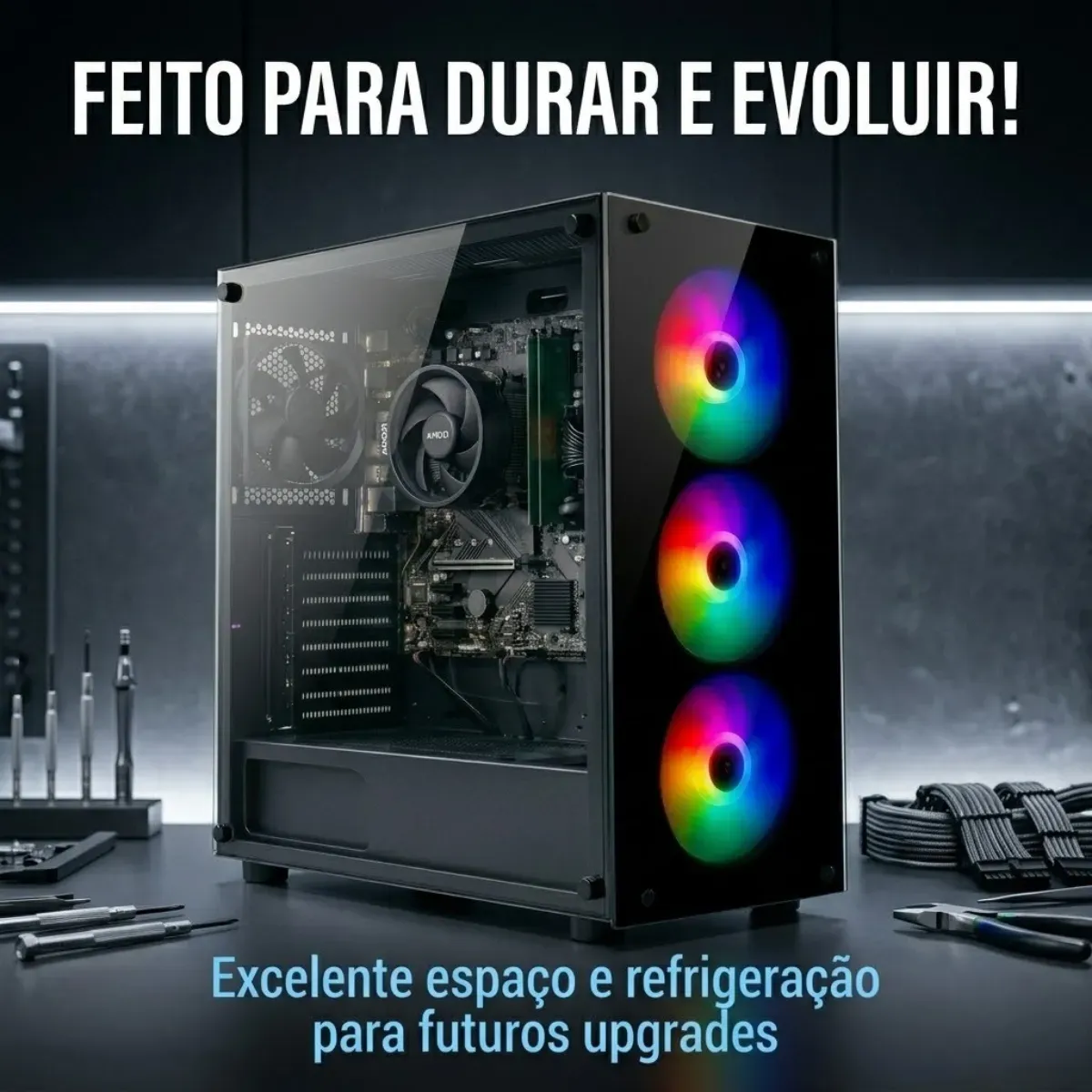 Pc Computador Cpu Gamer Amd Ryzen 5 5600gt 16gb Ssd 480gb - R$ 3.137,4