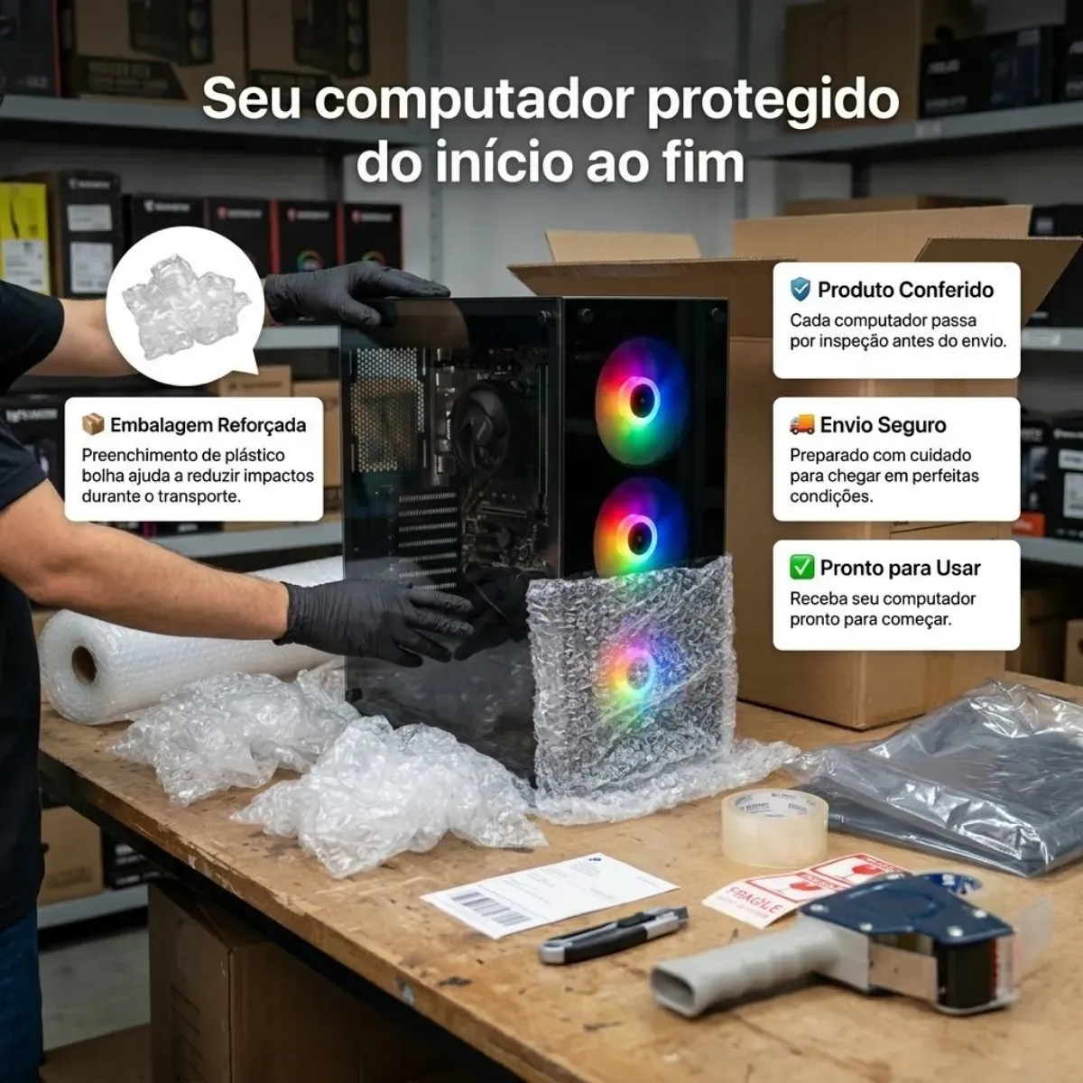 Pc Computador Cpu Gamer Amd Ryzen 5 Memoria 16gb Ssd 480gb - R$ 3.344,75