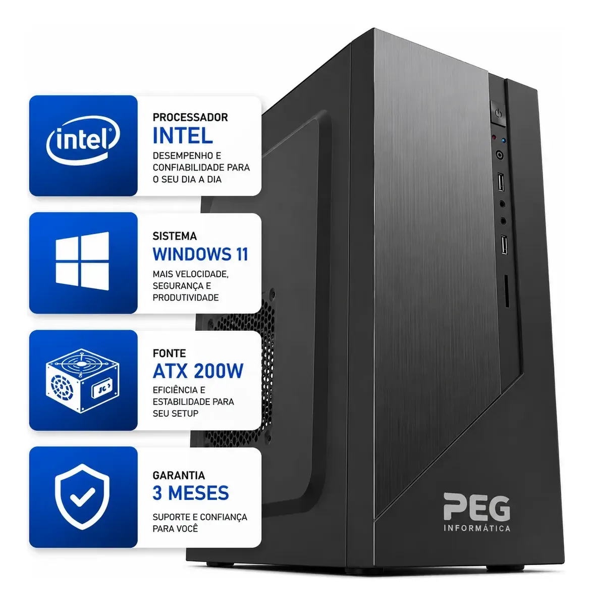 Pc Computador Cpu Intel Core I5 3470 + 16gb Ram + Nvme 120gb - R$ 749,19