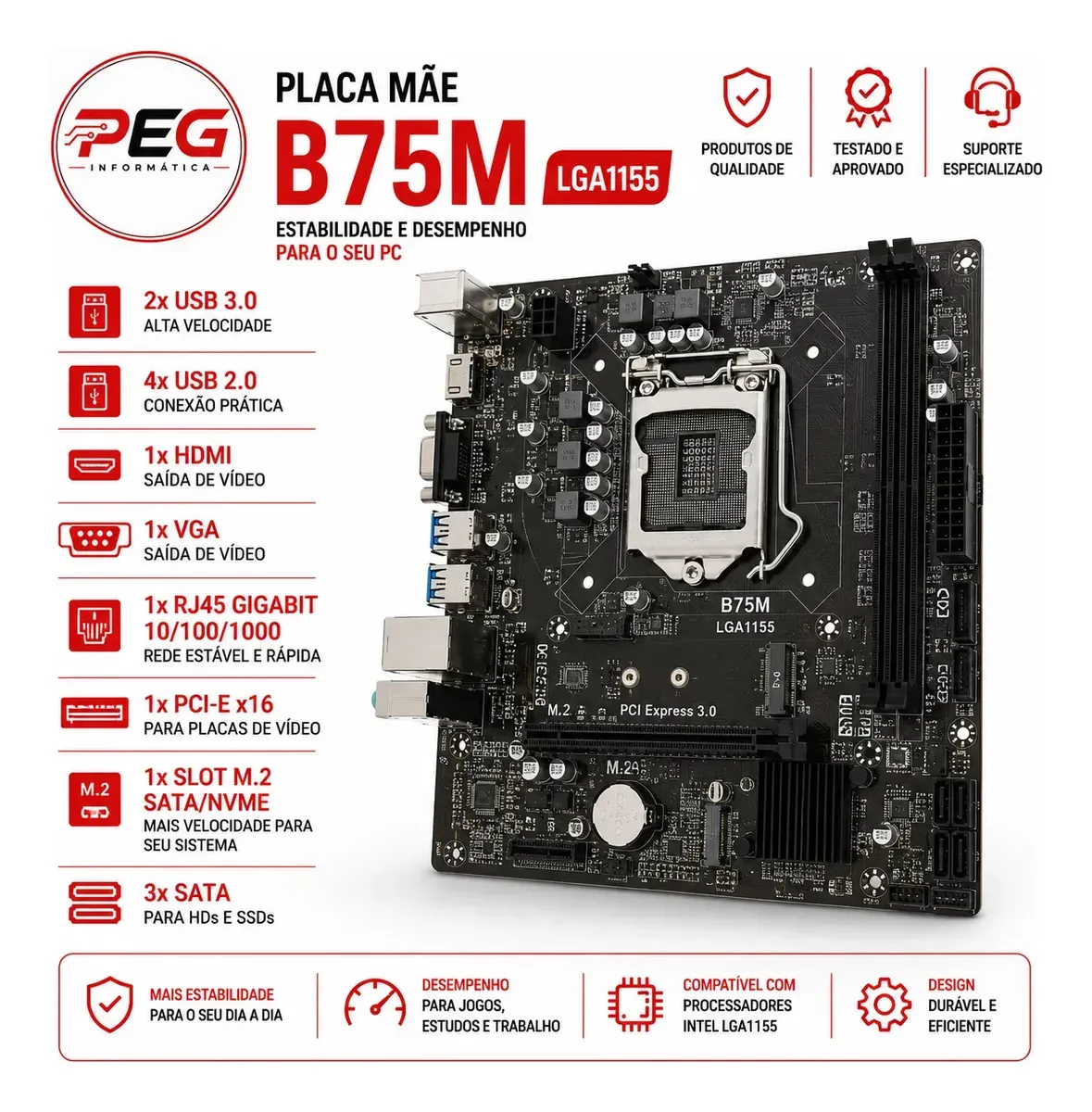 Pc Computador Cpu Intel Core I5 3470 + 16gb Ram + Nvme 120gb - R$ 749,19