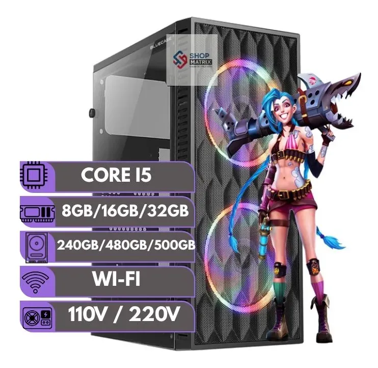 Pc Cpu Gamer Intel Core I5 3.5ghz Turbo + Wifi - R$ 957,79