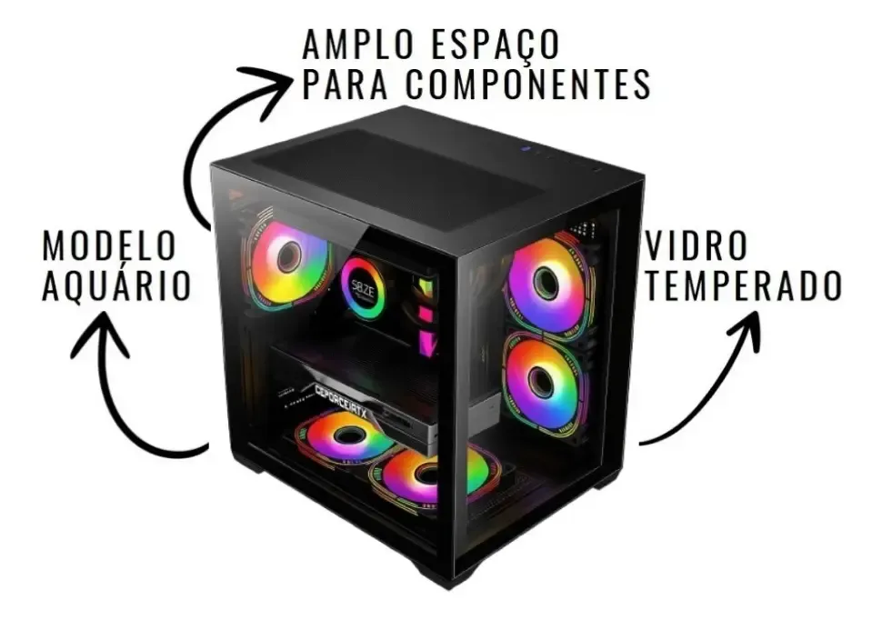 Pc Gamer Alligator Ryzen 5 5600gt Ram 16gb Ssd 480gb 500w - R$ 5.714,14