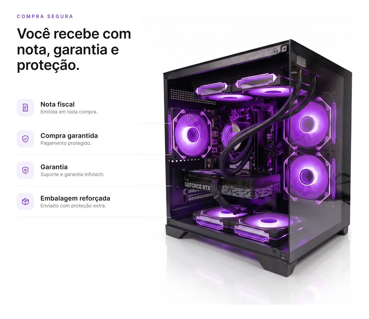Pc Gamer Black Ryzen 7 5700x Rtx 5060ti 32gb Ssd 1tb Wifi - R$ 11.499