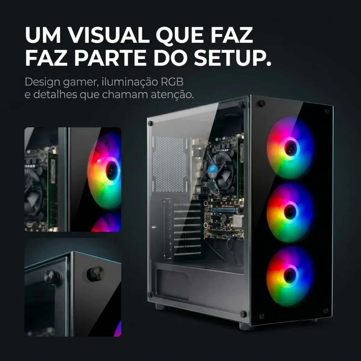 Pc Gamer Cpu Intel I7 3.4ghz Ssd 480gb Memoria Ram 16gb 500w - R$ 1.503,69