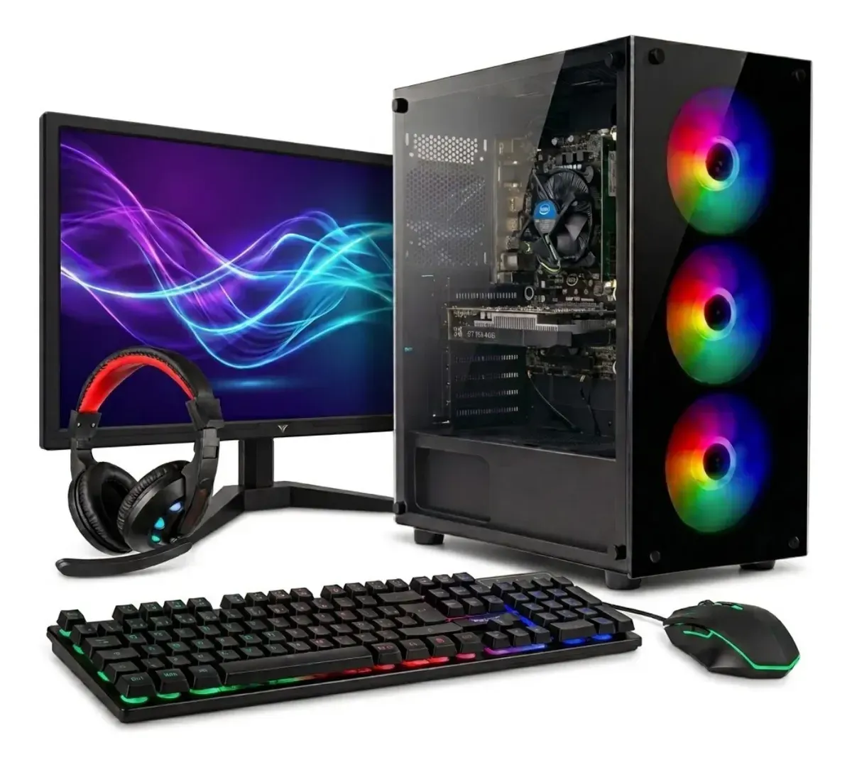 Pc Gamer I7 3.4ghz 16gb Ssd 480gb Placa Video 4gb Monitor 19 - R$ 2.415,08