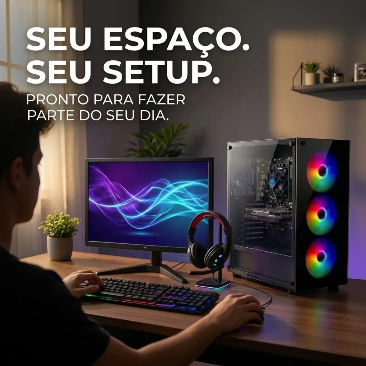 Pc Gamer I7 3.4ghz 16gb Ssd 480gb Placa Video 4gb Monitor 19 - R$ 2.415,08
