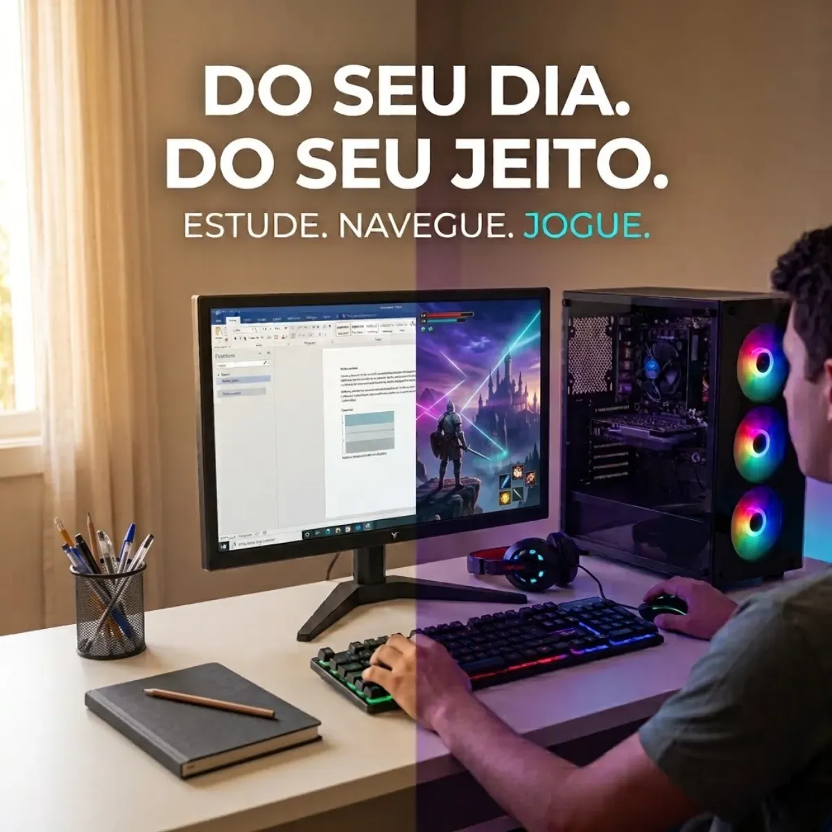 Pc Gamer I7 3.4ghz 16gb Ssd 480gb Placa Video 4gb Monitor 19 - R$ 2.415,08