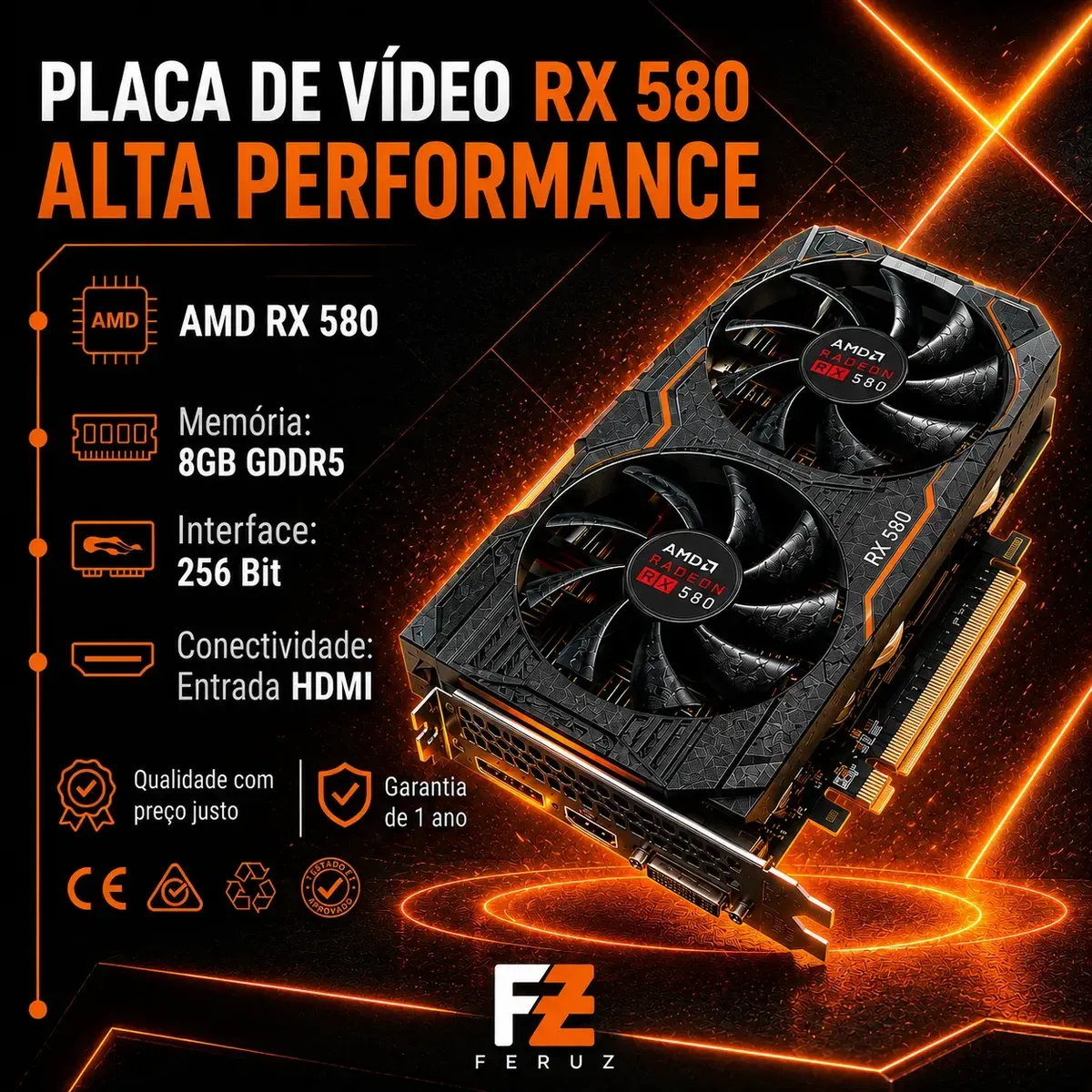 Pc Gamer Montado Cpu Intel Placa Video Rx 580 8gb Gddr5 - R$ 3.842