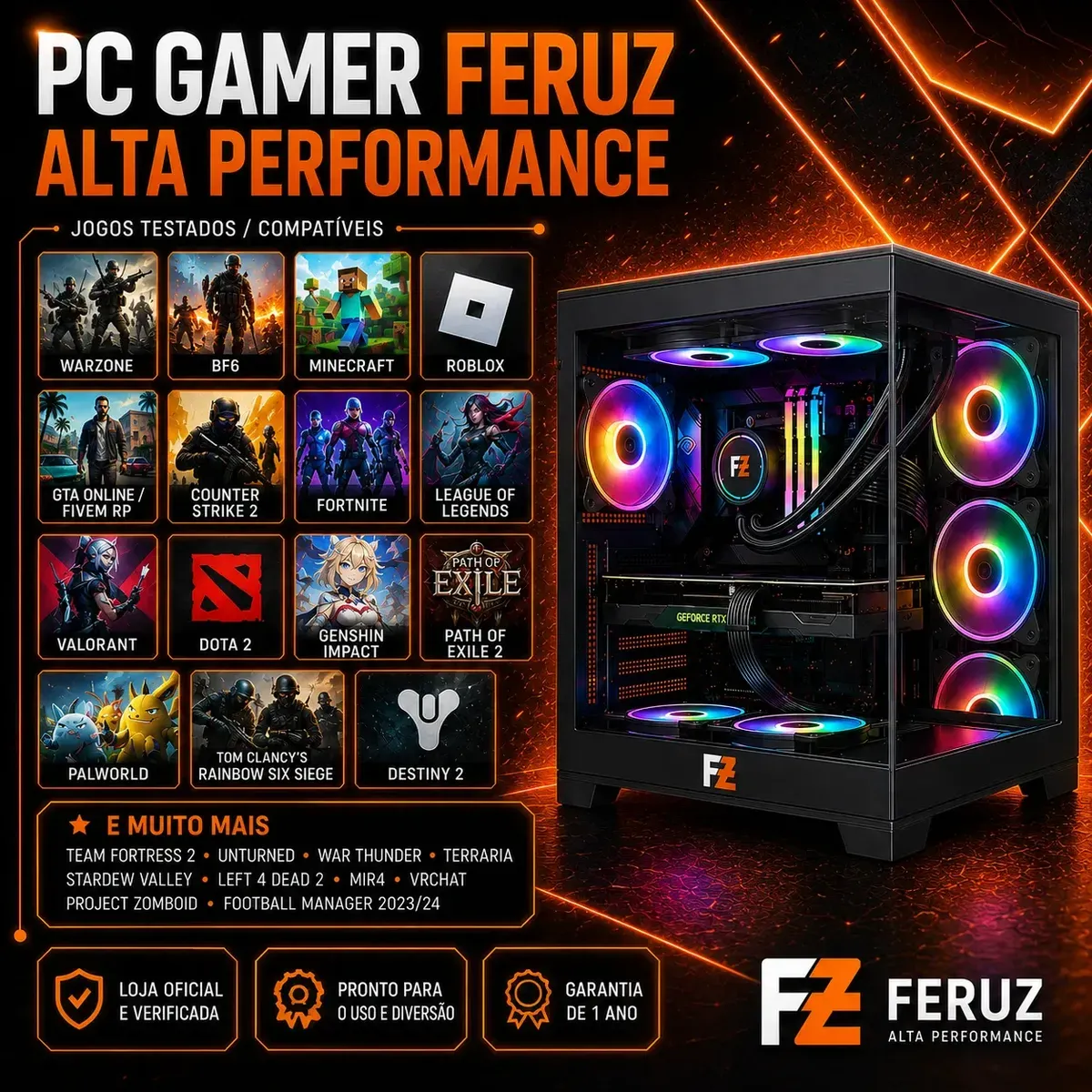 Pc Gamer Montado Cpu Intel Placa Video Rx 580 8gb Gddr5 - R$ 3.842