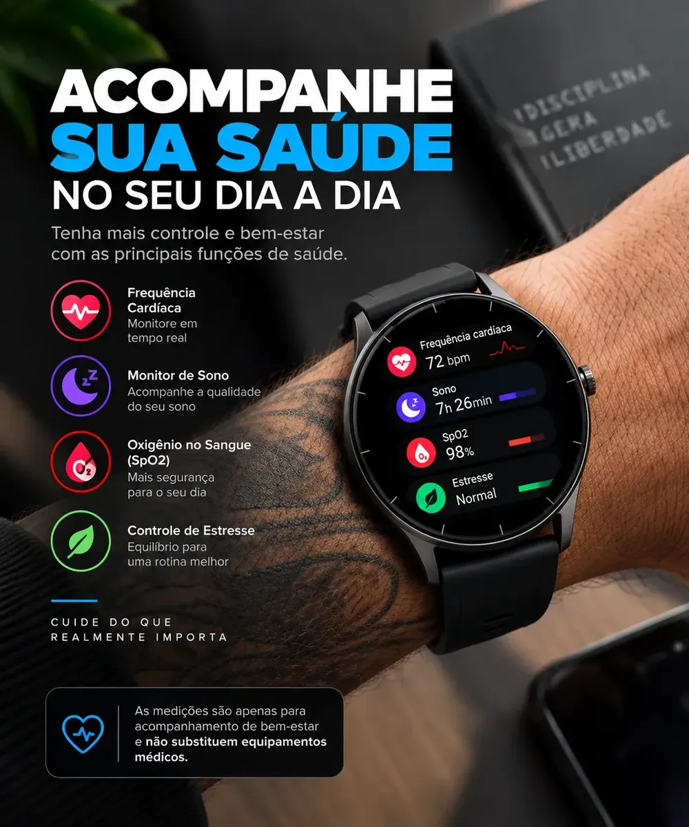 Relógio Inteligente Smartwatch Redondo Peje Gps Strava Origi