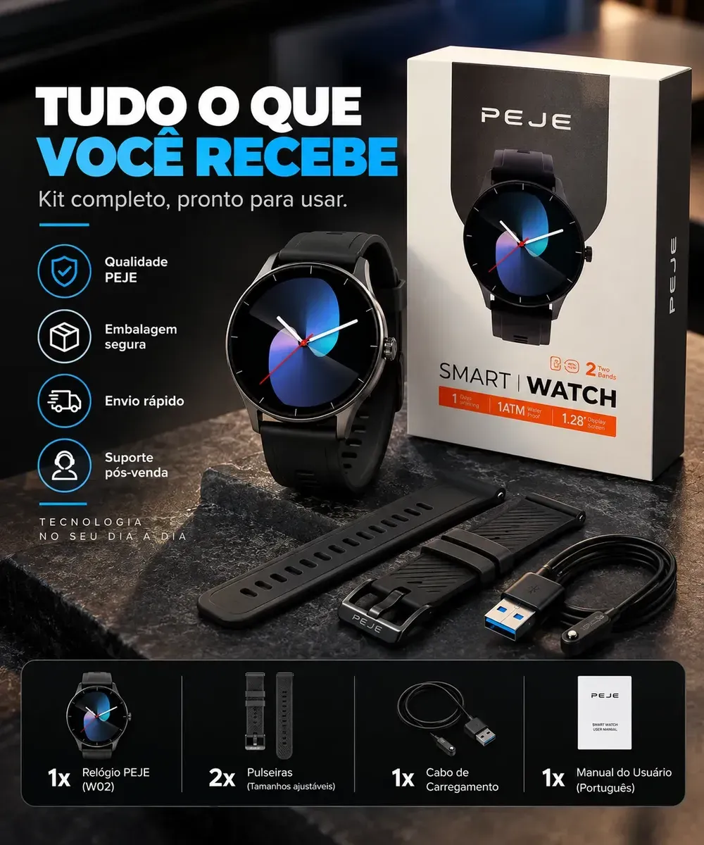 Relógio Inteligente Smartwatch Redondo Peje Gps Strava Origi