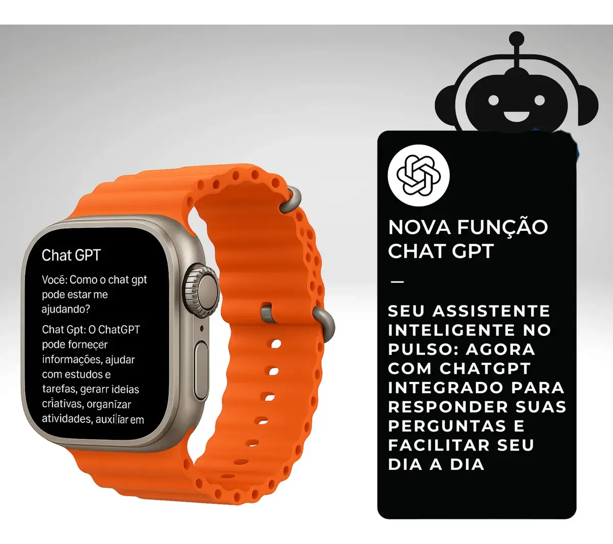 Relogio Smartwatch 10 Ultra Plus Preto Tela AMOLED Monitor Saúde GPS Bluetooth