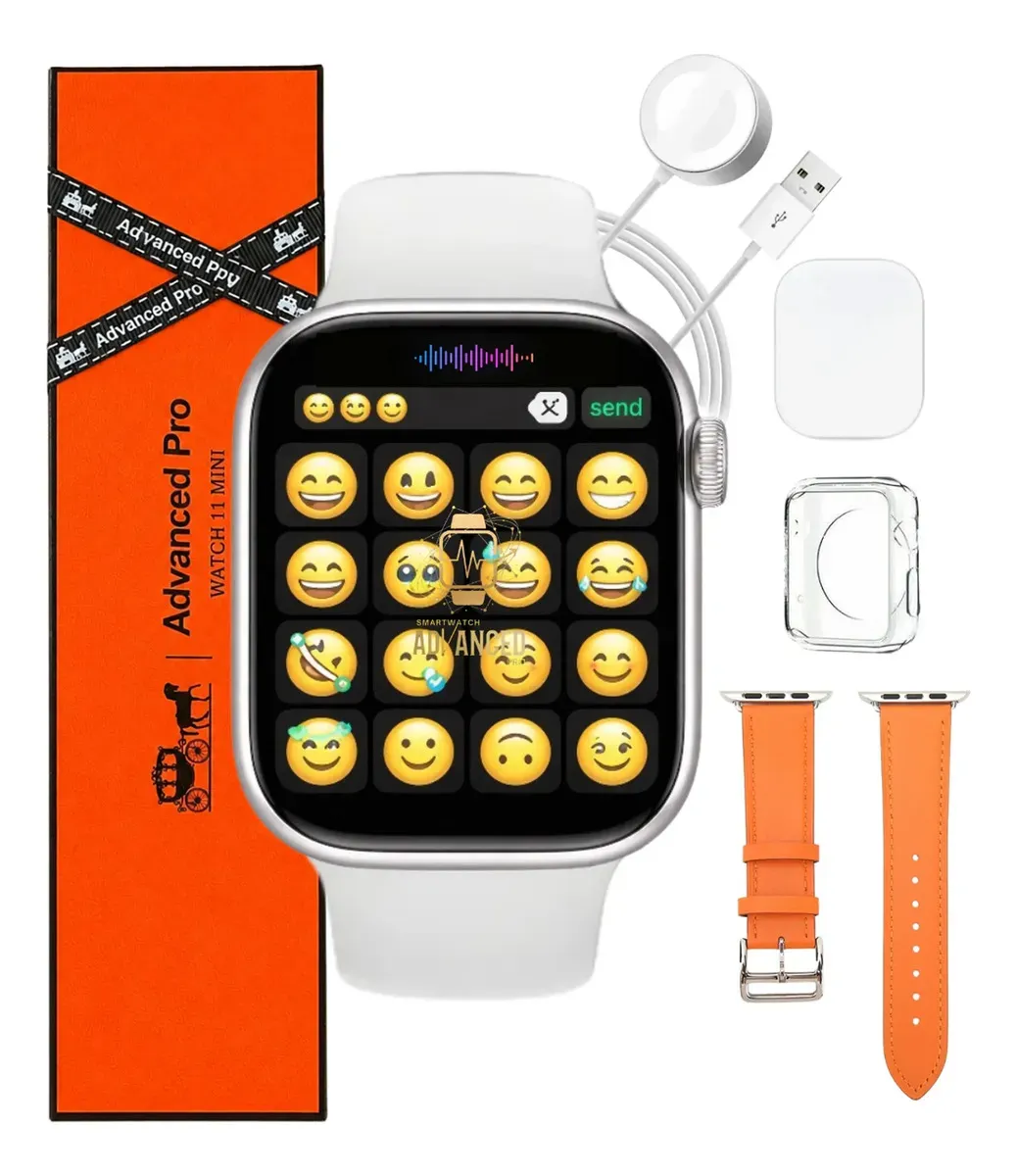 Relógio Smartwatch Microwear W11 Mini Série 11 Chatgpt 42mm Lançamento 2026 Dourado Rose SMARTWATCH ADVANCED PRO