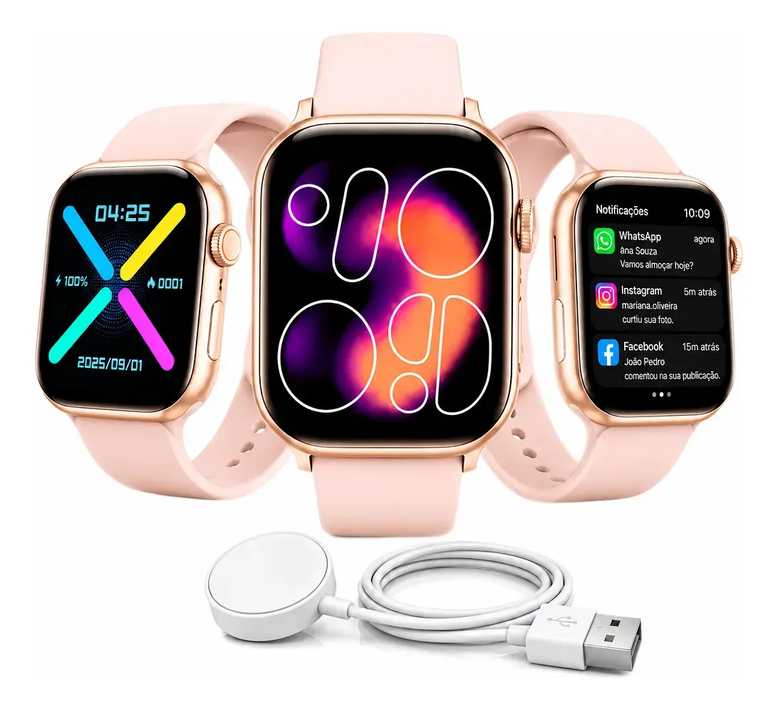 Relógio Smartwatch Pro Série 11 Tela 2.01 Gps Nfc Bluetooth
