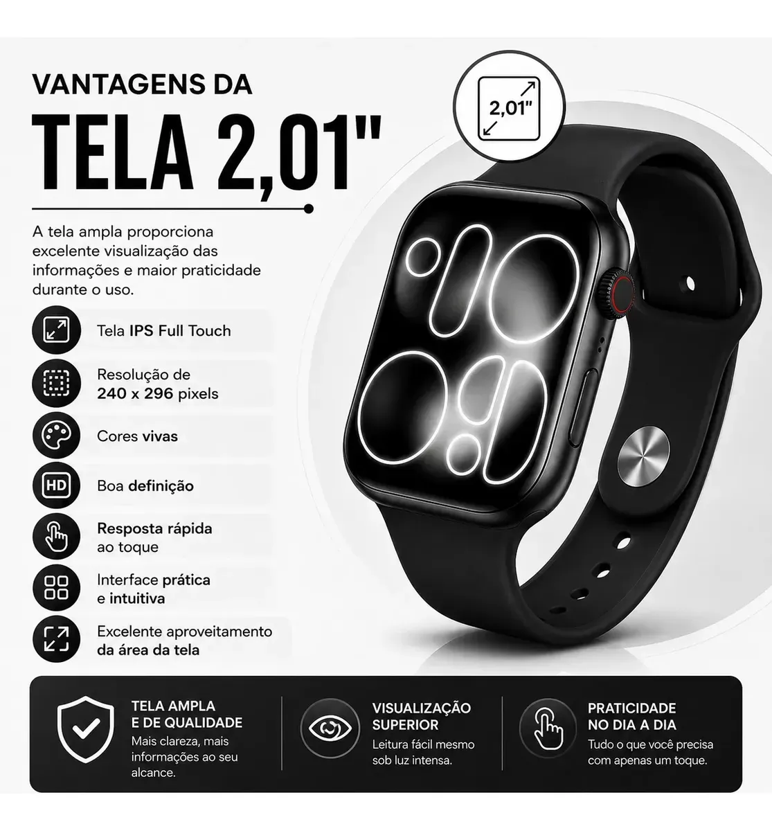 Relógio Smartwatch Pro Série 11 Tela 2.01 Gps Nfc Bluetooth