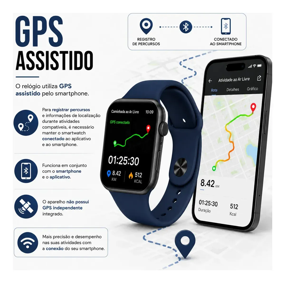 Relógio Smartwatch Pro Série 11 Tela 2.01 Gps Nfc Bluetooth