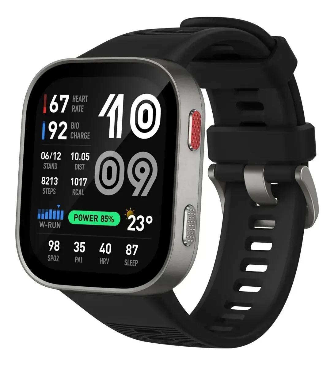 Smartwatch Amazfit Bip Max Gps Amoled Mapas Off Preto Prata