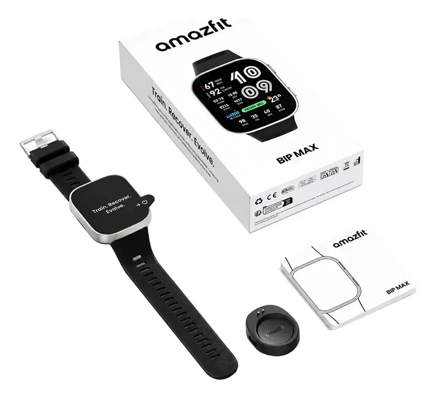 Smartwatch Amazfit Bip Max Gps Amoled Mapas Off Preto Prata