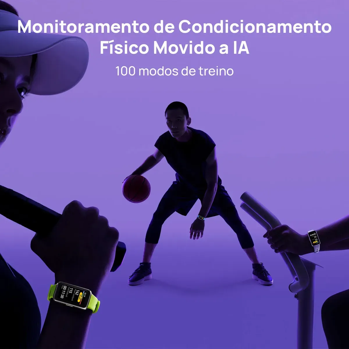 Smartwatch HUAWEI Band 10 Caixa de Polímeros Duráveis Análise do Sono em Nível Profissional Assistente de Bem-estar Emocional Relógio Smartwatch Compatível com Android e iOS Preto