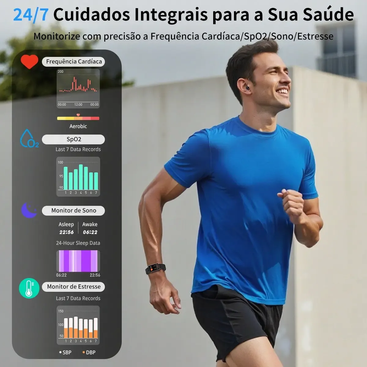 Smartwatch PEJE BAND1 Tela 1.45" TFT IP68 À Prova d&quotÁgua Bluetooth Chamadas 120+ Modos Esportivos Masculino e Feminino para Android iOS