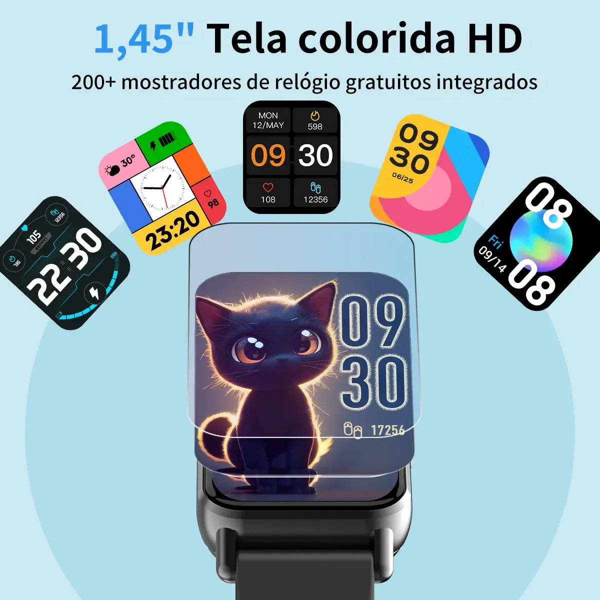 Smartwatch PEJE BAND1 Tela 1.45" TFT IP68 À Prova d&quotÁgua Bluetooth Chamadas 120+ Modos Esportivos Masculino e Feminino para Android iOS