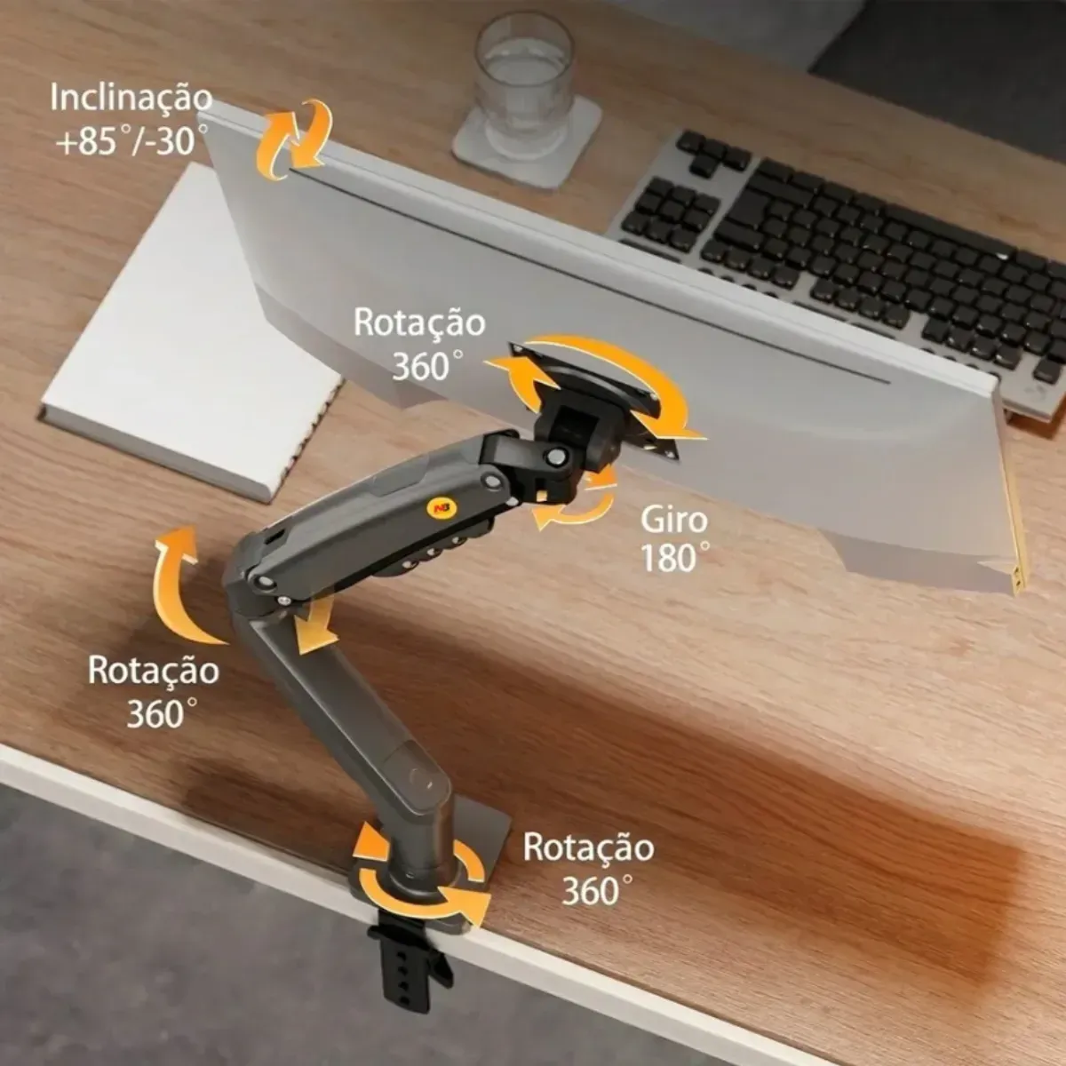 Suporte De Mesa Para Tv/monitor De 17 Até 30 Preto Nb F80 - R$ 109