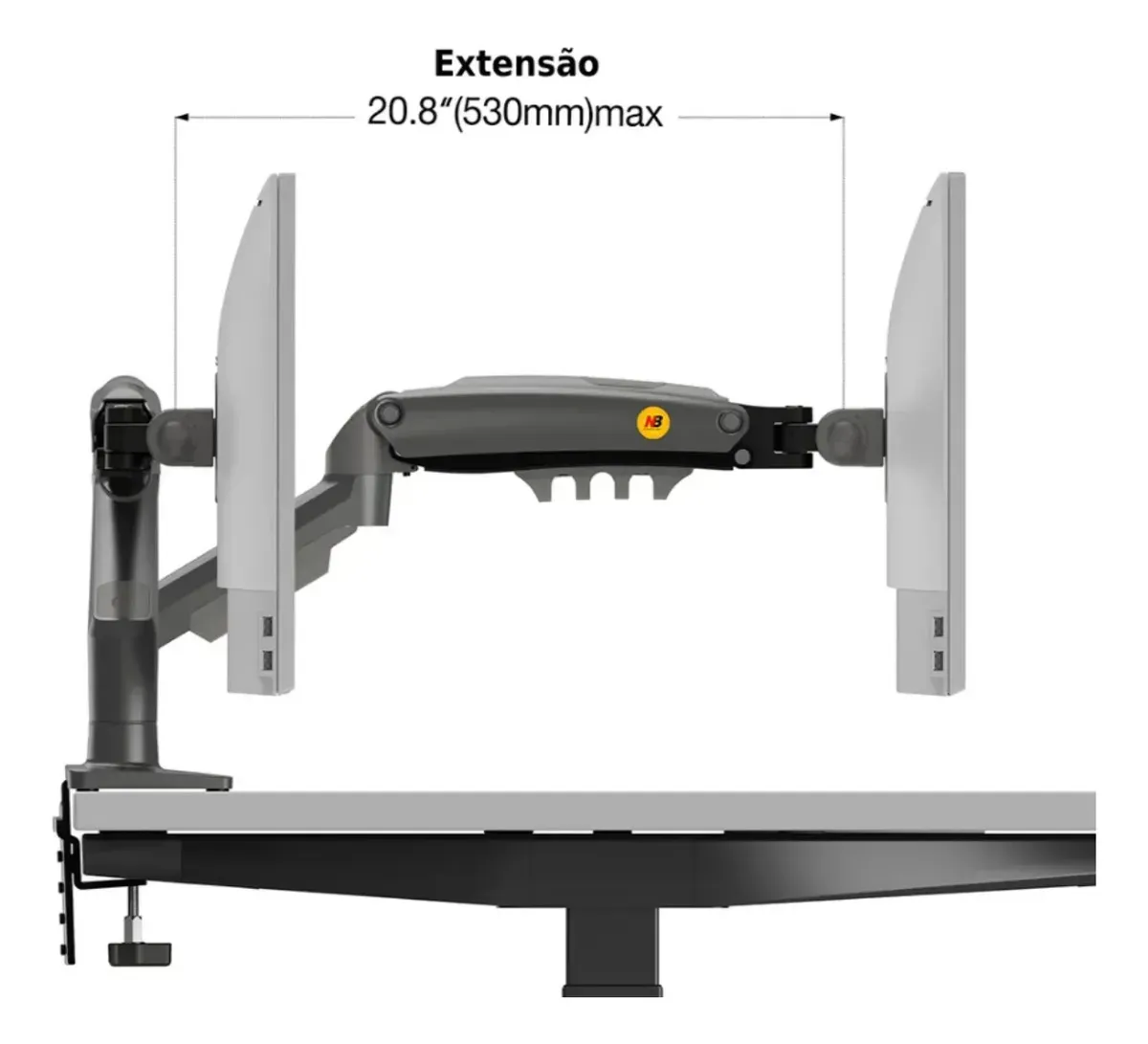Suporte De Mesa Para Tv/monitor De 17 Até 30 Preto Nb F80 - R$ 109
