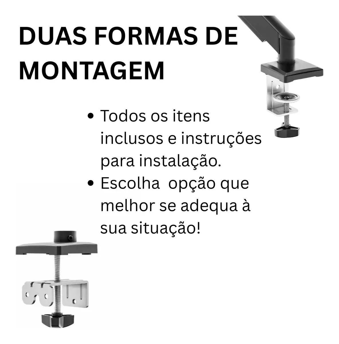 Suporte Para Monitores Articulado De Mesa Pistão A Gás 13-32 - R$ 114,3