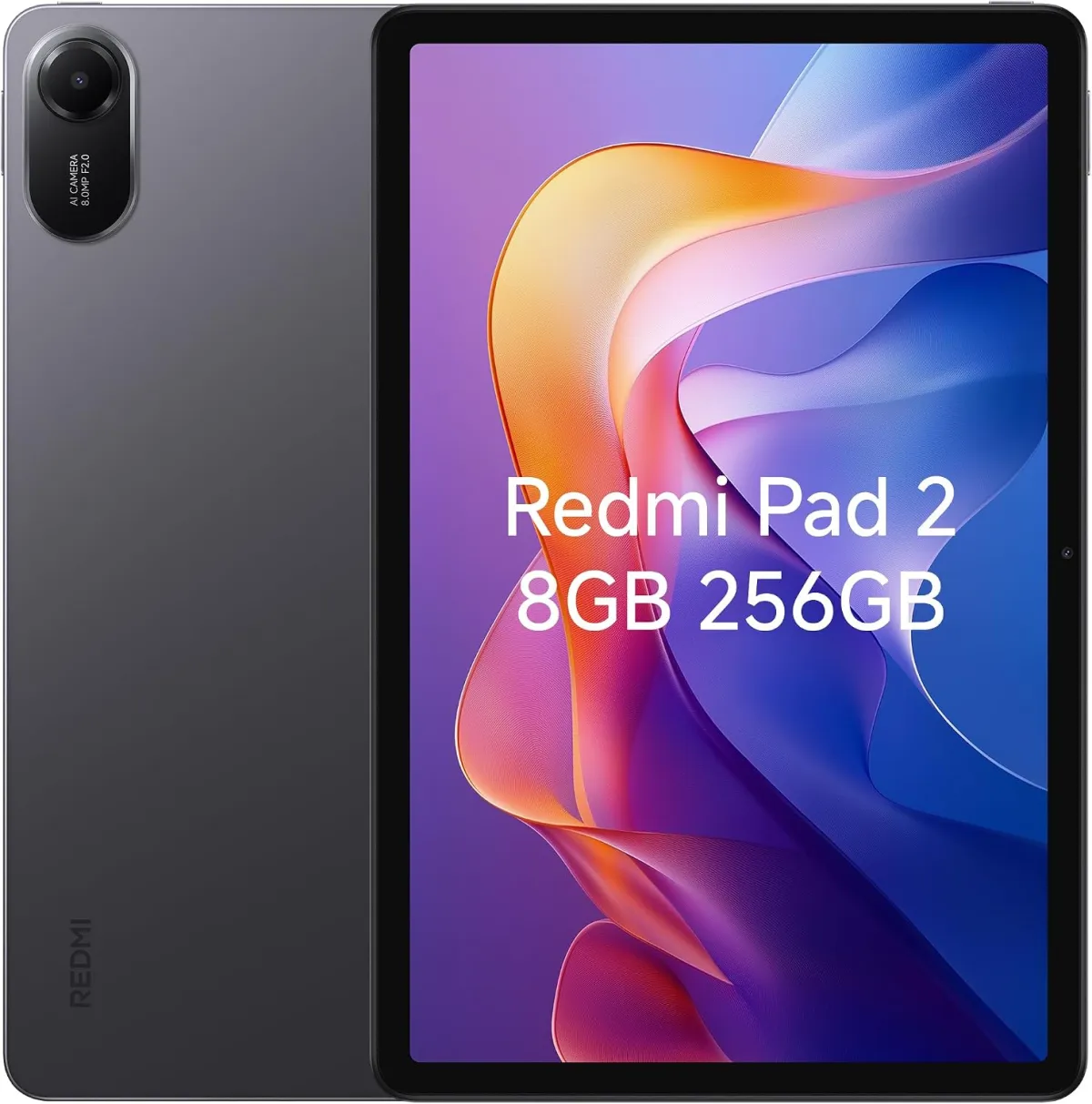 Xiaomi Redmi Pad 2 Apenas WiFi (Sem Chamadas ou Mensagens) 11" 2.5K Octa Core 4 Alto-falantes ROM Global 9000mAh Bluetooth 5.3 8MP Modelo 25040RP0AL (Cinza Grafite, 256GB + 8GB)