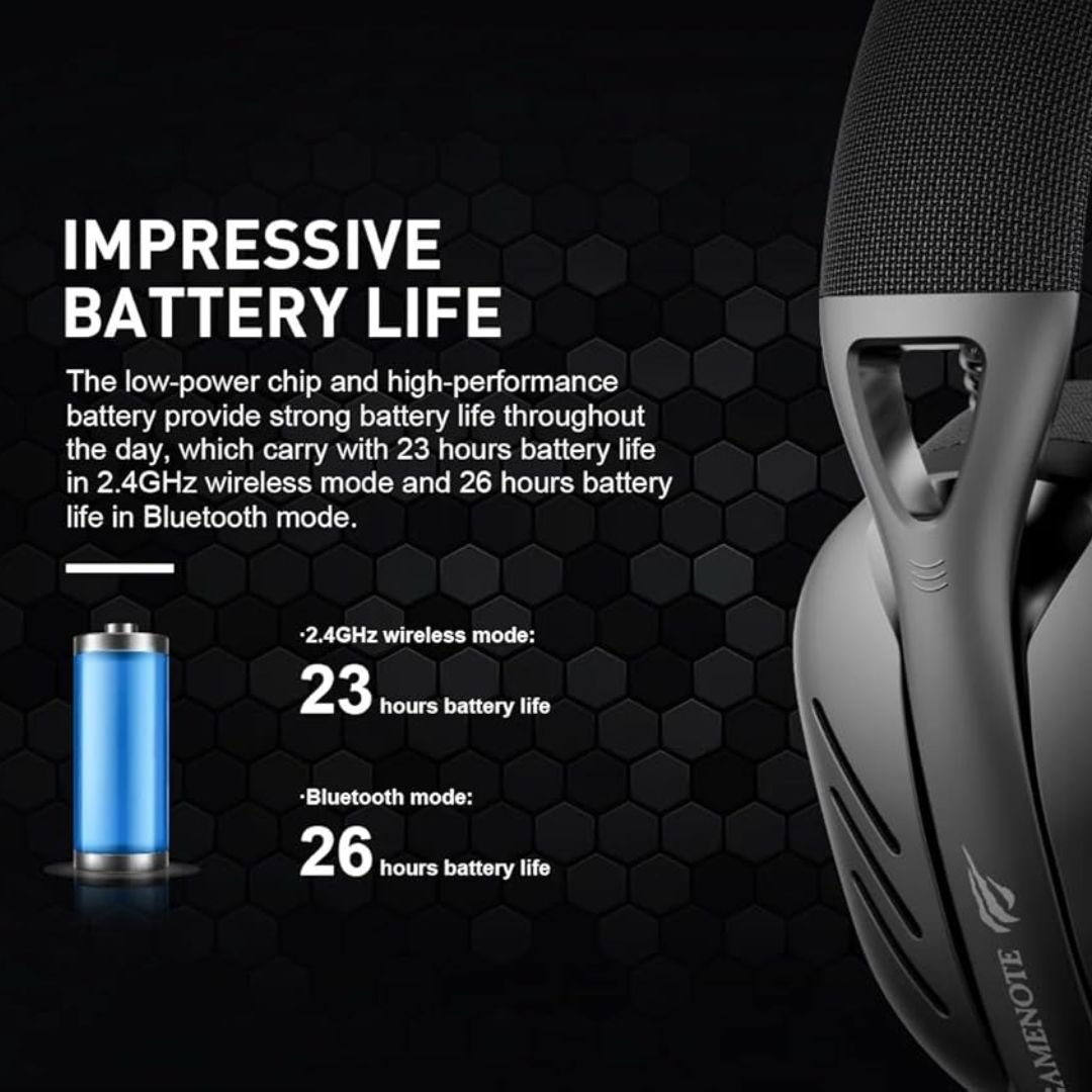 Havit Fone de Ouvido Headset Gamer Fuxi-H3 Black Com Fio e Sem Fio, Wireless 2,4GHz, Bluetooth, Cabo USB-C - Imagem 2