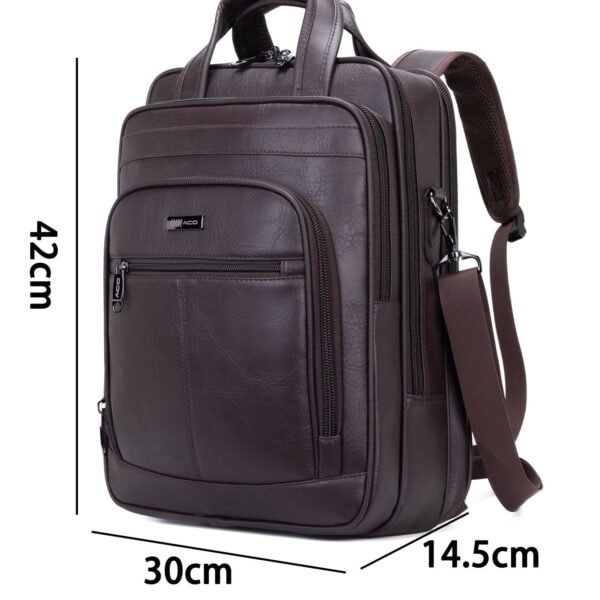 Mochila de couro reforçado porta notebooks para o dia a dia