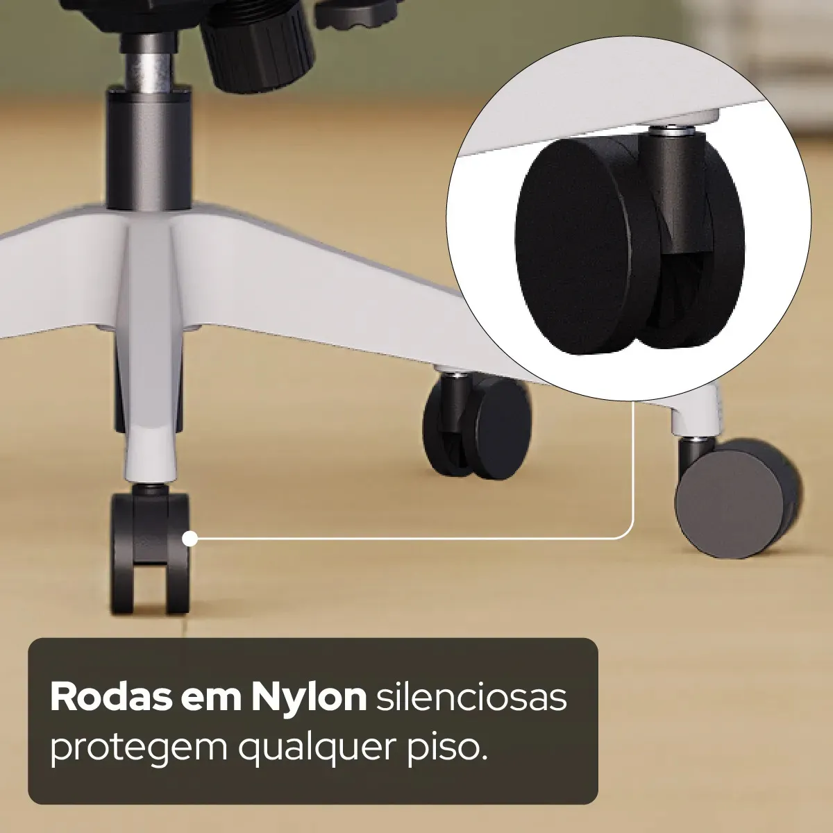 Cadeira Ergonômica Elements Lira Cinza - Imagem 3