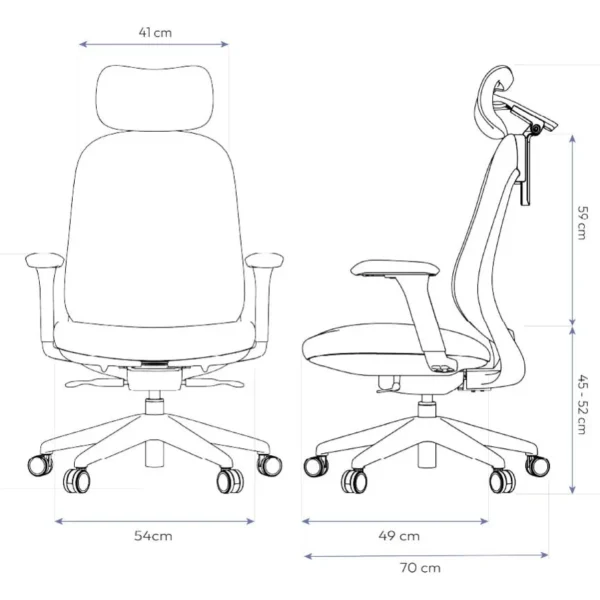 Cadeira Ergonômica Elements Niméa – Cinza