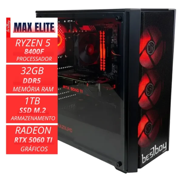 Pc Gamer Max Elite Bestboy Ryzen 5 8400f Fonte 500w