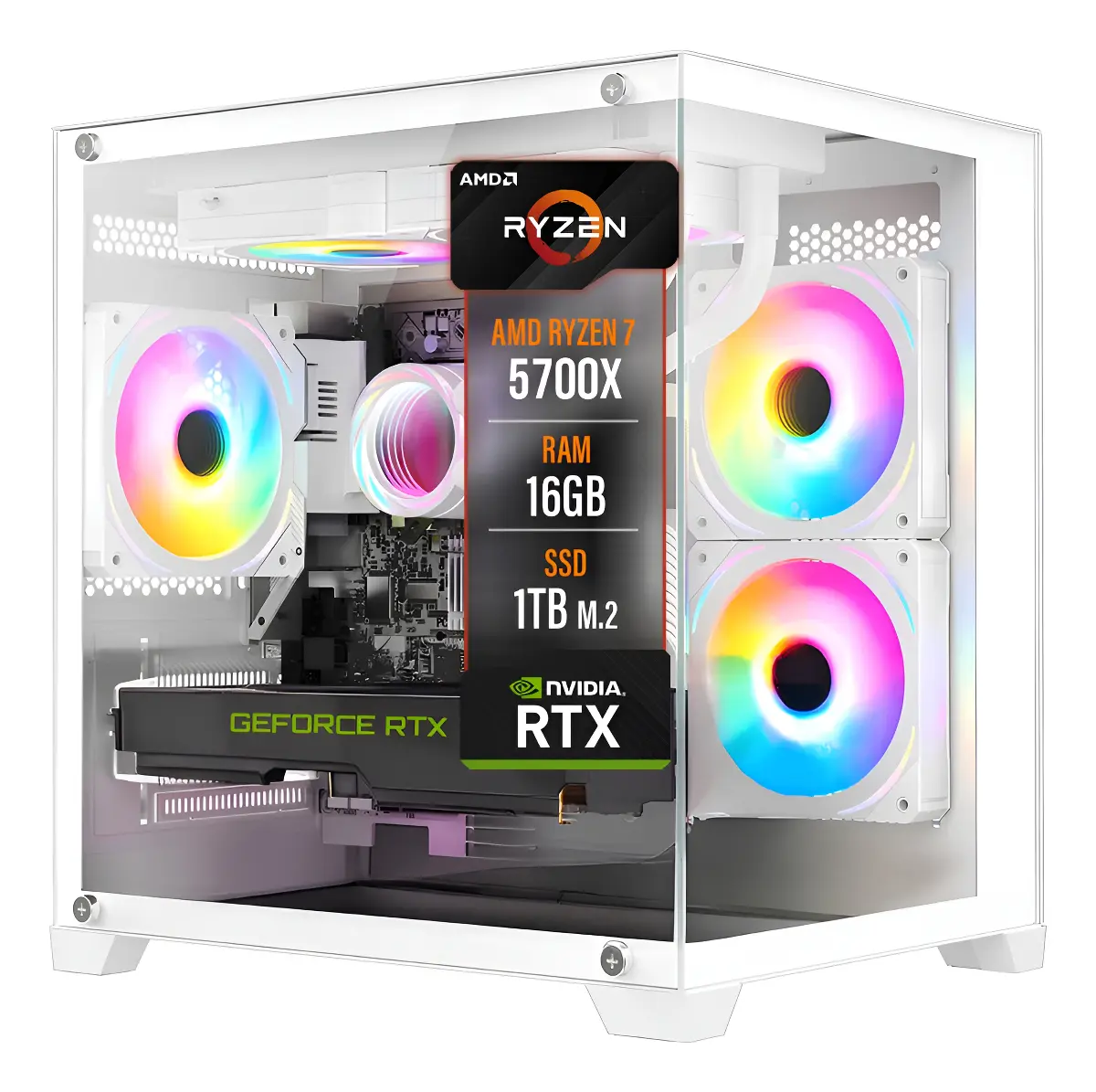 Pc Gamer Bluepc Ludic Ryzen 7 5700x 16gb Rtx 3050 8gb 1tb