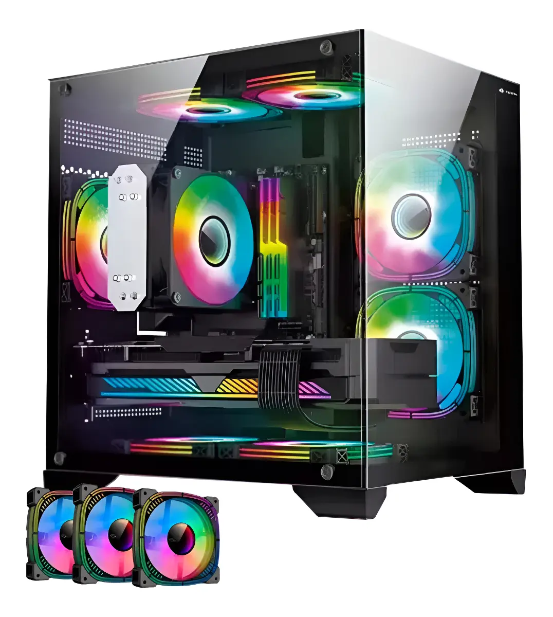Pc Gamer Total Info Intel Core I7 3.60ghz Placa De Vídeo Rx 580 8gb 16gb Ram Ssd 480gb Wifi - Imagem 2