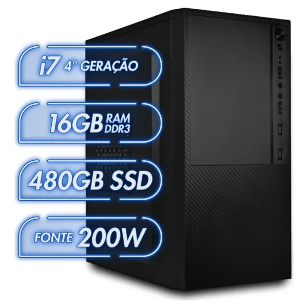 Pc Cpu Intel Core I7 4ºgeração Ssd 480gb+ 16gb+ Hdmi E Wifi
