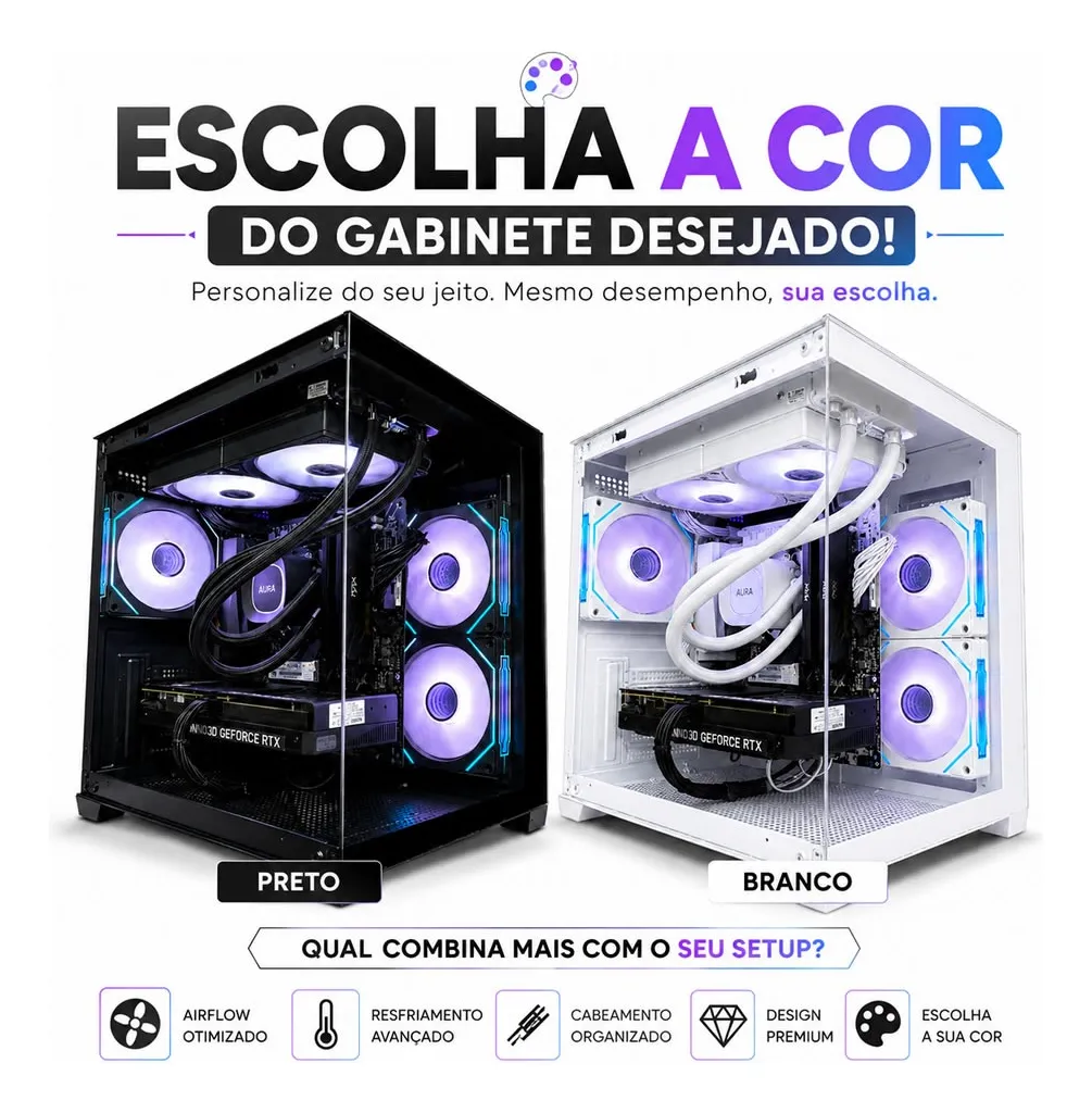 Pc Gamer Lux 7 5700x 16gb 1tb Rtx 5060 Wi-fi - Imagem 2