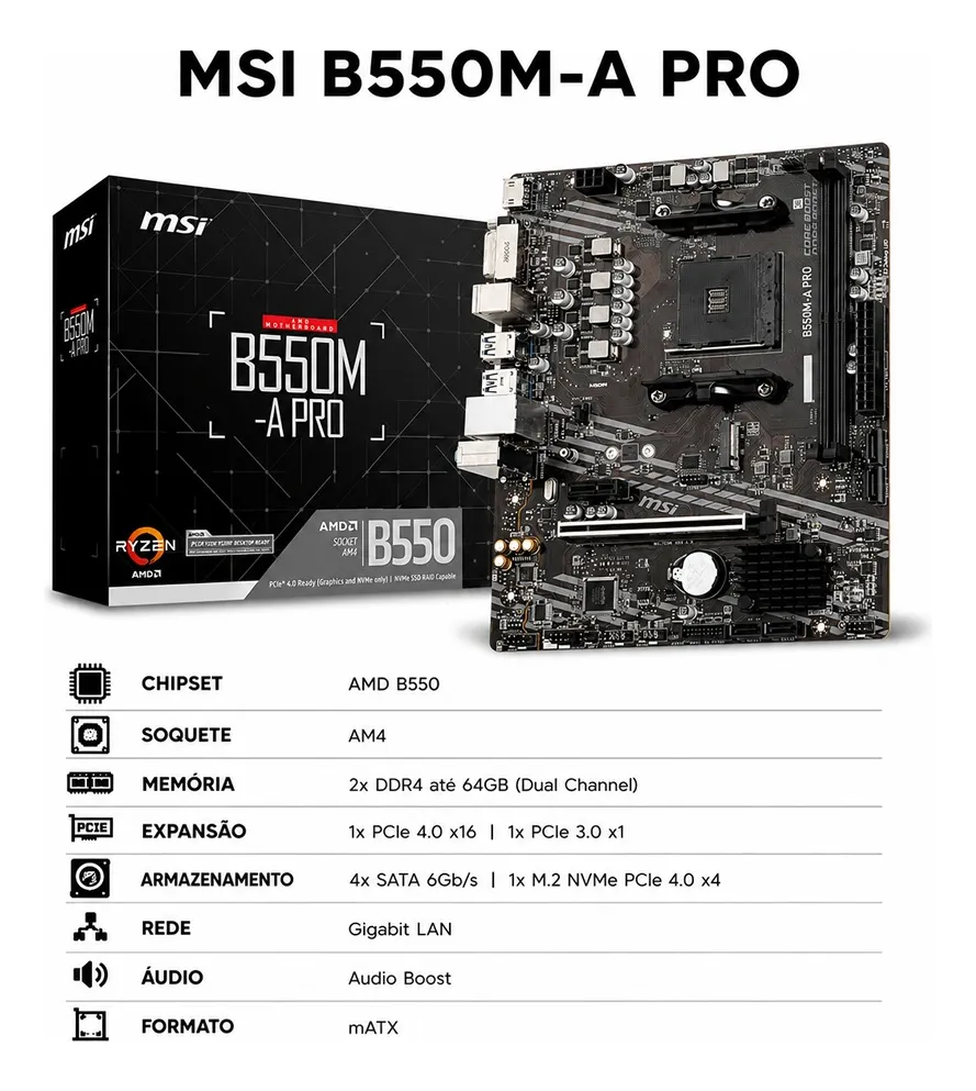 Pc Gamer Lux 7 5700x 16gb 1tb Rtx 5060 Wi-fi - Imagem 5