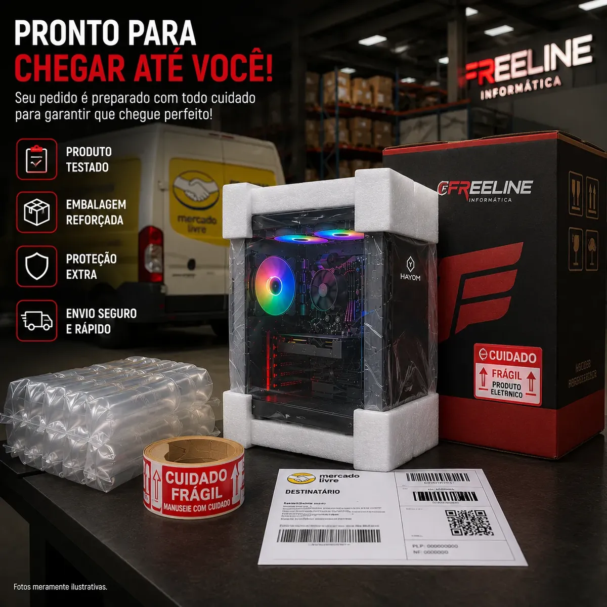 Pc Gamer Completo Core I7 16gb Ssd480g 4gb Vídeo Monitor 20 - Imagem 5