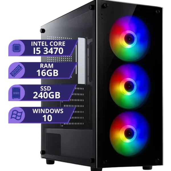 Pc Gamer Computador Cpu Intel I5 Ssd 240gb Memoria 16gb 500w