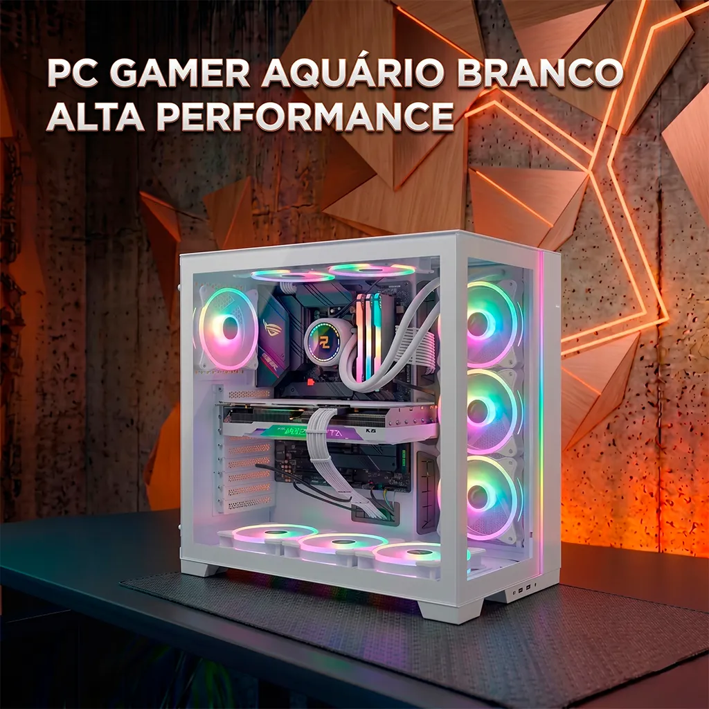 Pc Gamer Branco I7 Computador Placa Video Gtx Ddr5 Completo - Imagem 6