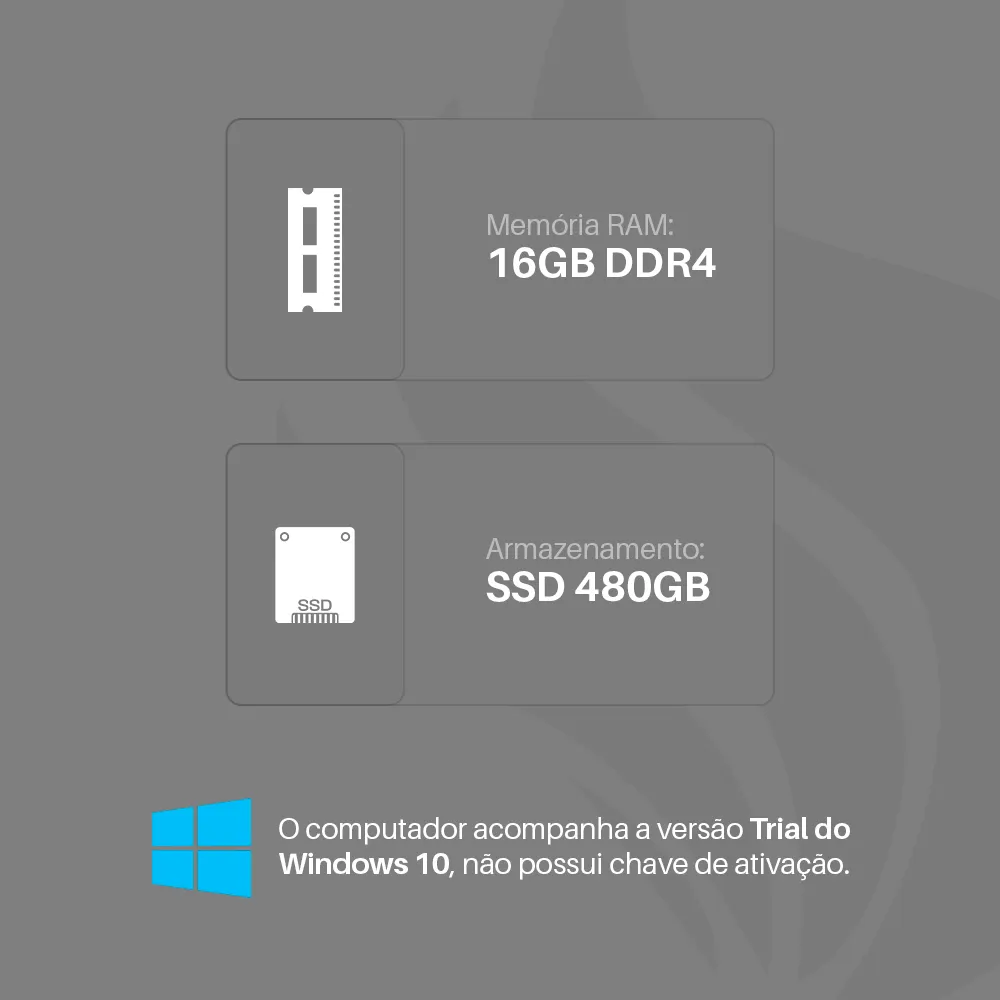 Pc Gamer Mcl, Amd Ryzen 5 3400g, 16gb Ddr4, Ssd 480gb - Imagem 3