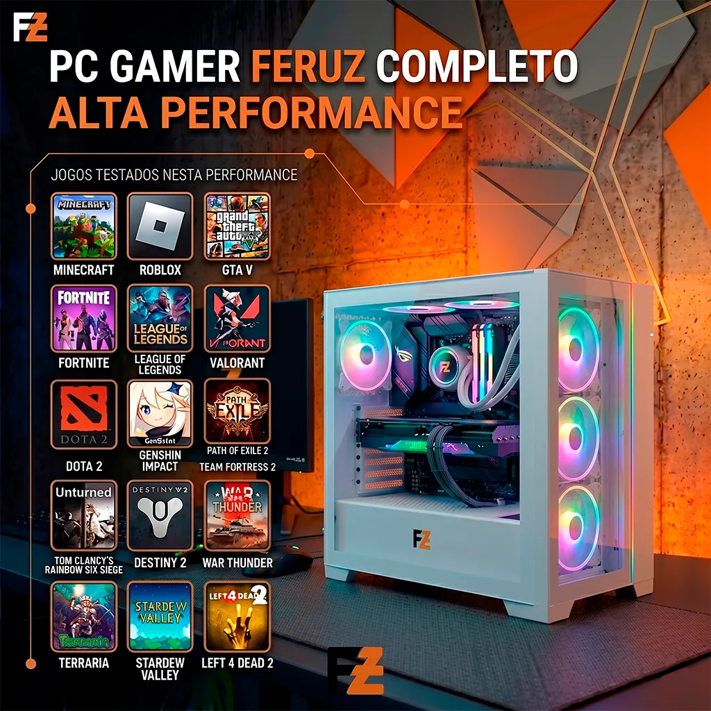 Pc Gamer Branco I7 Computador Placa Video Gtx Ddr5 Completo - Imagem 4