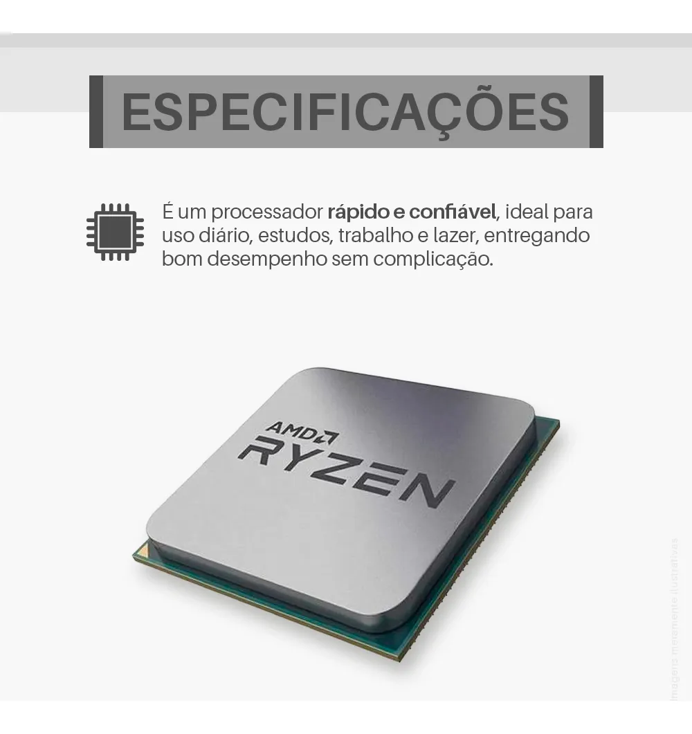 Pc Gamer Mcl, Amd Ryzen 5 5600gt, 16gb Ddr4, Ssd 480gb - Imagem 2