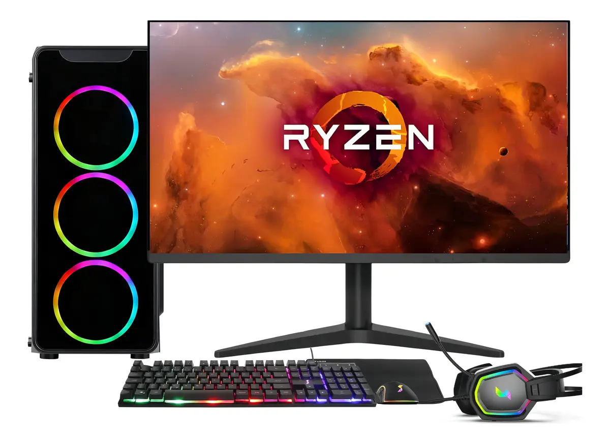 Pc Gamer Completo Amd Ryzen 7 5700g,16gb Ssd 512gb, Led 21.5 - Imagem 2