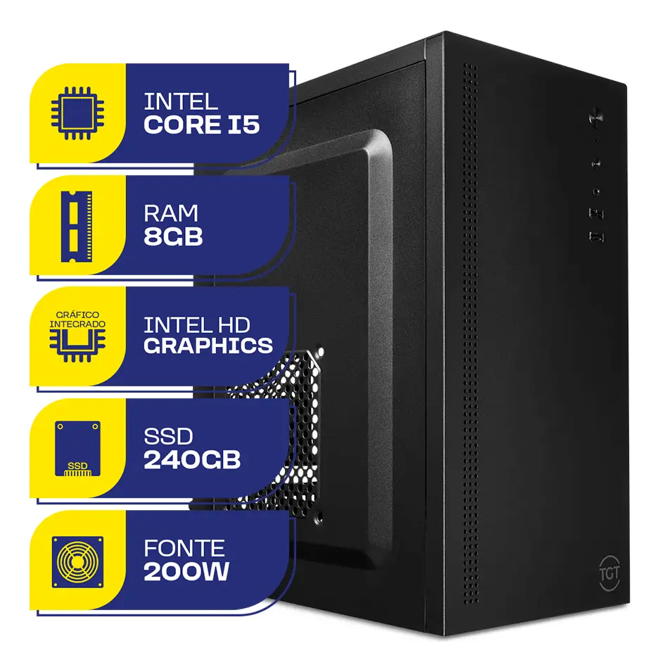 Computador Home Mcl, Intel Core I5, 8gb De Ram, Ssd 240gb